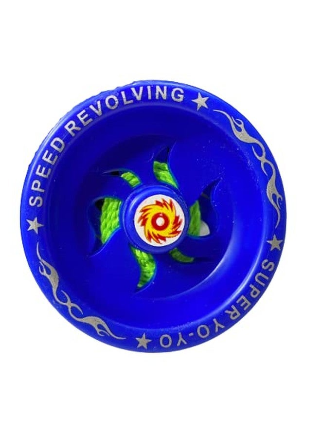 Shivsoft ® Fine Quality high Speed Plastic YoYo Spinner Toy (1 pcs) Make in India (Blue) - Image 2